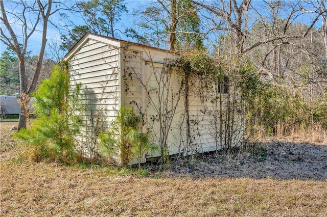 view of shed