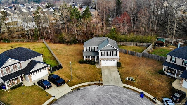 birds eye view of property featuring a residential view