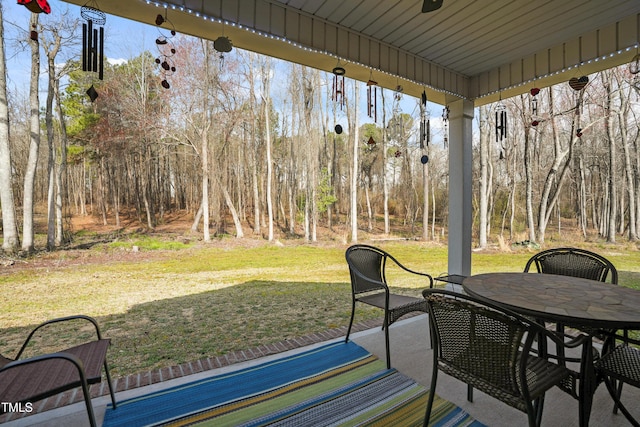 exterior space featuring outdoor dining space