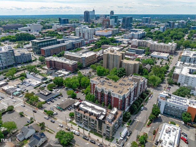 bird's eye view with a view of city