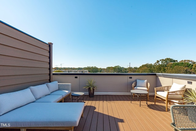 deck featuring an outdoor hangout area