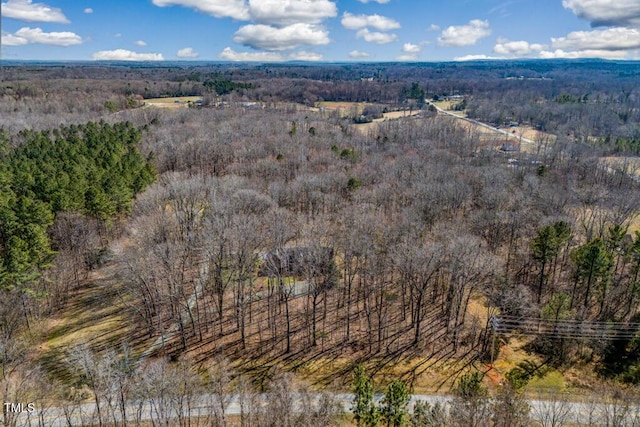 aerial view with a forest view