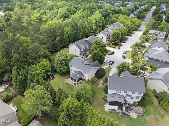 aerial view of residential area