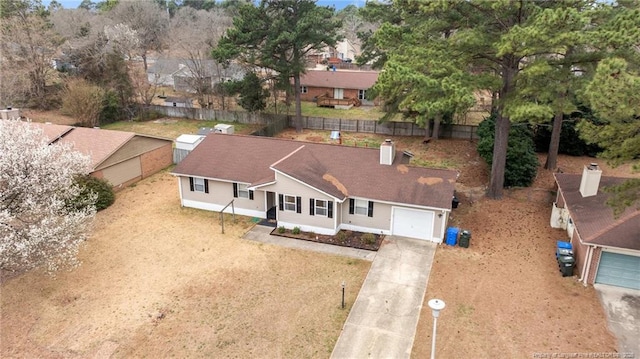 birds eye view of property