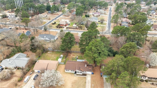 bird's eye view with a residential view