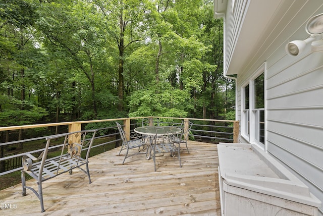2705 Vestry Way, Raleigh, NC 27613 - wooden terrace featuring outdoor dining space