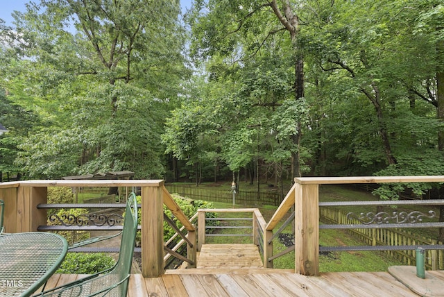 2705 Vestry Way, Raleigh, NC 27613 - view of wooden deck