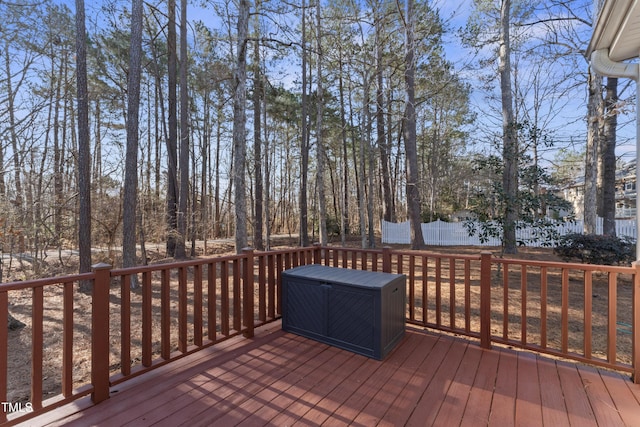 wooden deck with fence