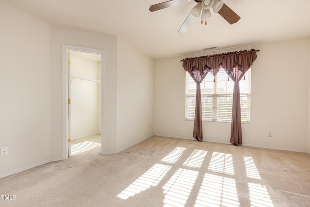 1009 Limeberry Ct, Clayton, NC 27520 - unfurnished room with baseboards, a ceiling fan, visible vents, and carpet