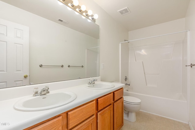 1009 Limeberry Ct, Clayton, NC 27520 - full bathroom with visible vents, a sink, and toilet