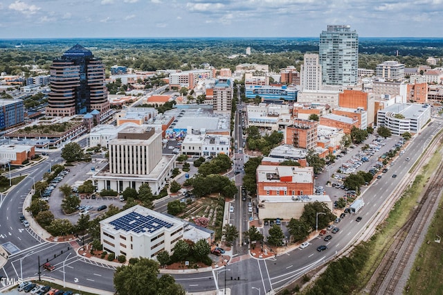 bird's eye view featuring a view of city