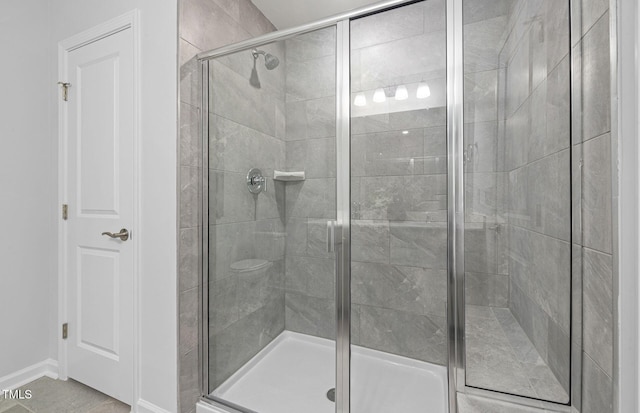 full bathroom with a stall shower