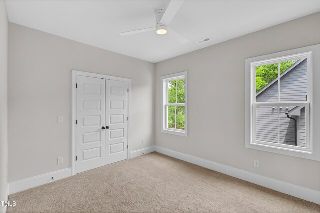 12912 Grey Willow Dr, Raleigh, NC 27613 - unfurnished bedroom with carpet, multiple windows, a closet, and baseboards