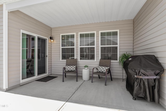 view of patio with area for grilling