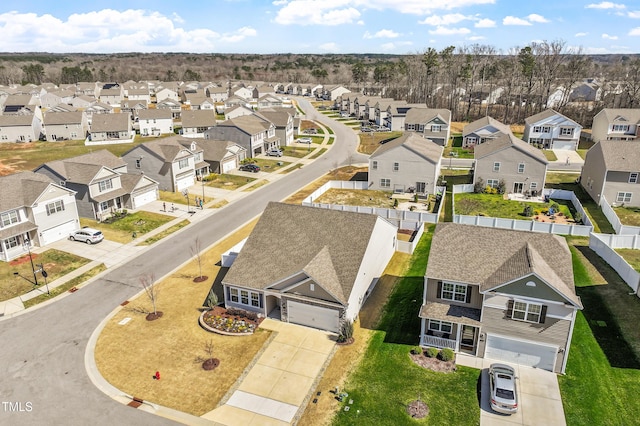 bird's eye view featuring a residential view