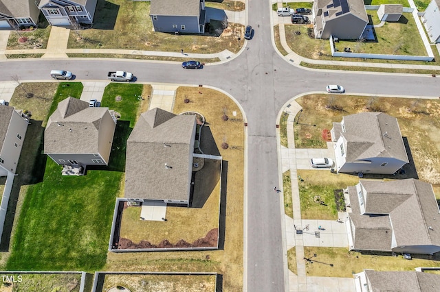 bird's eye view with a residential view