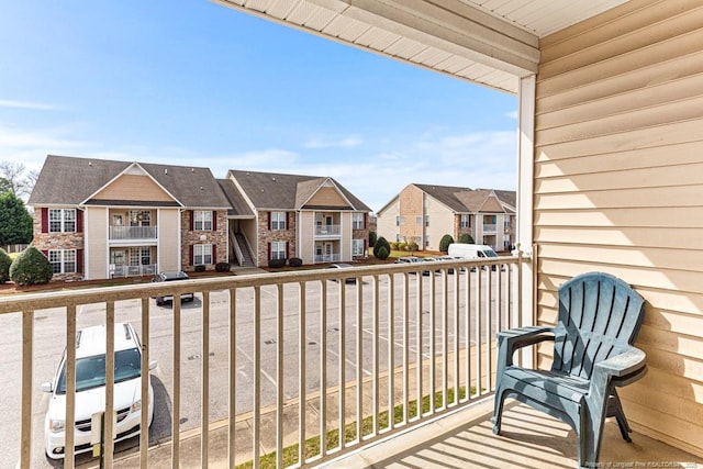 balcony with a residential view