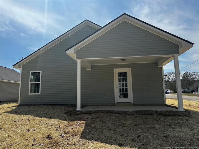 view of back of property