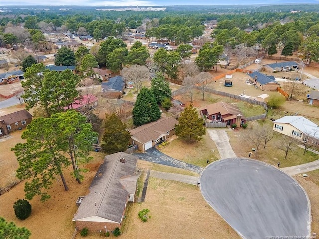 birds eye view of property with a residential view