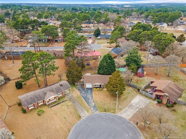 bird's eye view with a residential view