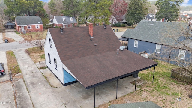 bird's eye view with a residential view