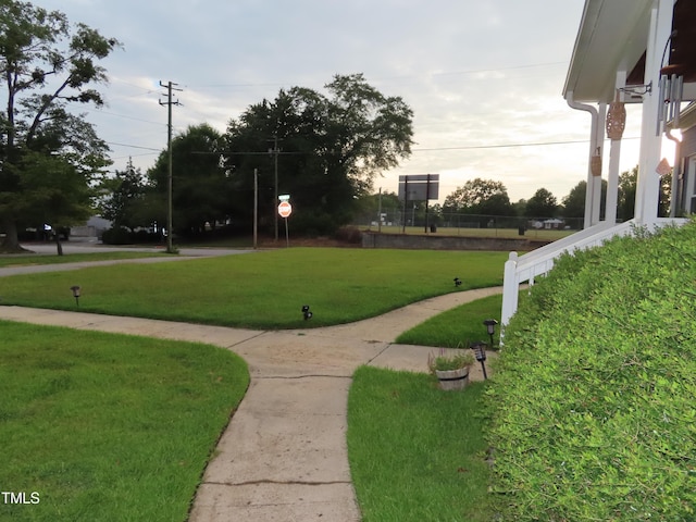 view of home's community featuring a yard