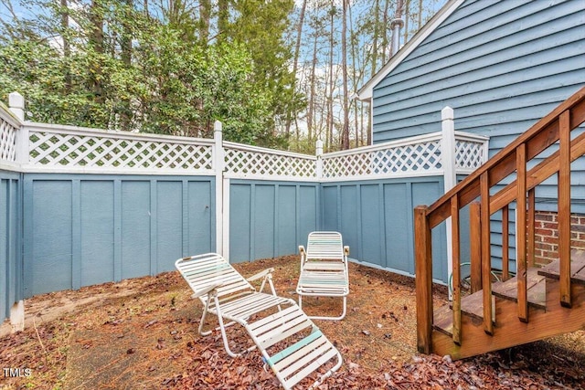 view of fenced backyard