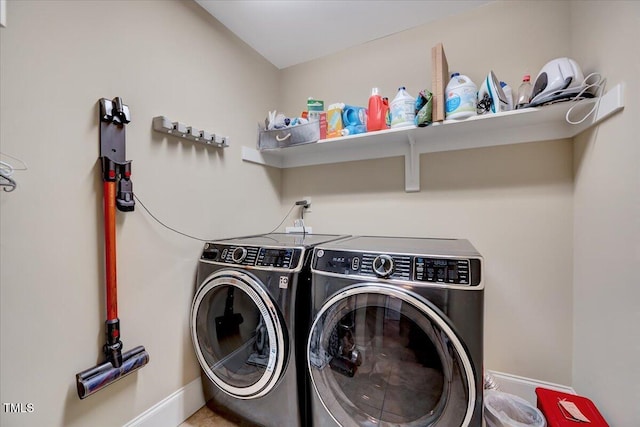 1624 Struble Cir, Willow Springs, NC 27592 - laundry room featuring separate washer and dryer and baseboards