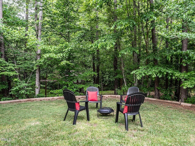 730 Toms Creek Rd, Cary, NC 27519 - view of yard featuring a wooded view