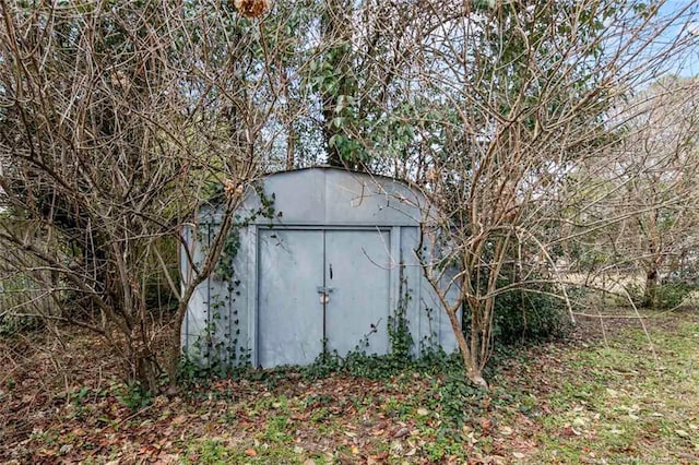 view of shed