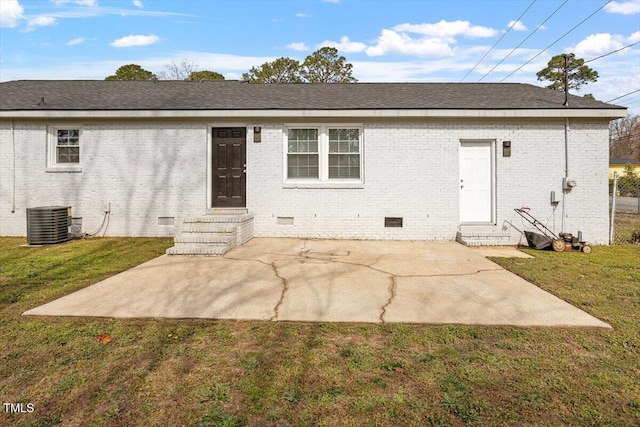 1803 Saint Paul Ave, Fayetteville, NC 28304 - back of house featuring crawl space, a lawn, and entry steps