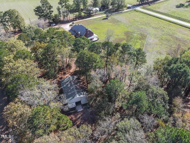 aerial view featuring a rural view