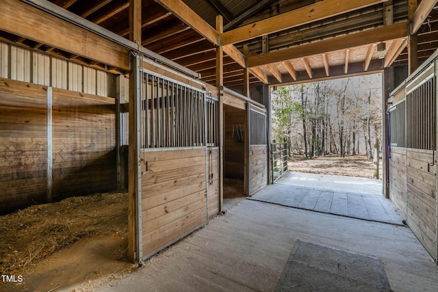 view of horse barn