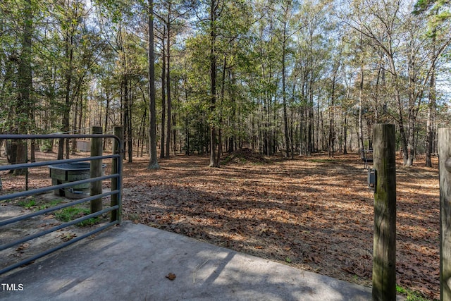 view of yard featuring a gate