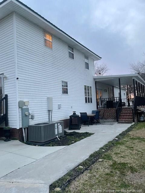 41 Lenor Dr, Lumberton, NC 28360 - back of house with a patio area and central AC unit