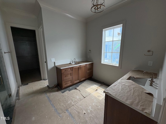 3405 Makers Cir, Raleigh, NC 27612 - bathroom featuring vanity and a spacious closet