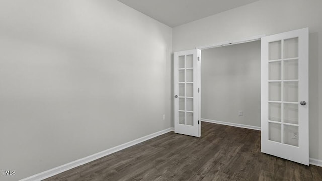 3040 Platinum Cir W, End, NC 27376 - unfurnished room with french doors and dark wood finished floors