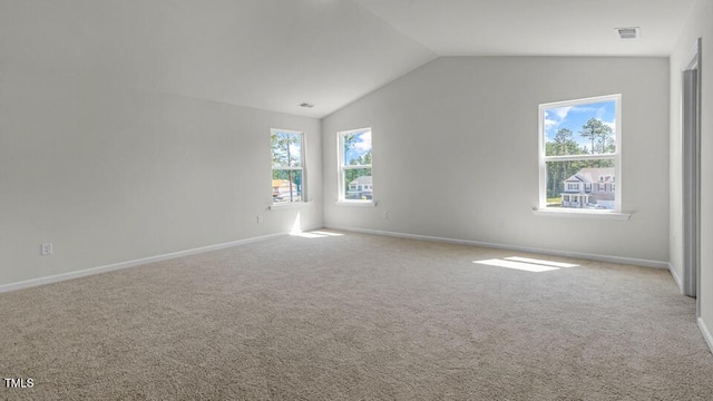 3040 Platinum Cir W, End, NC 27376 - carpeted empty room with lofted ceiling and baseboards