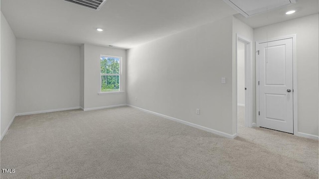3040 Platinum Cir W, End, NC 27376 - carpeted spare room with attic access and recessed lighting