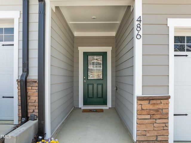 view of exterior entry
