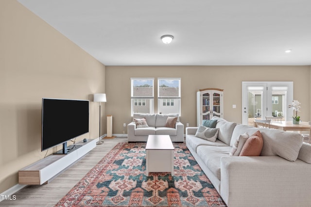 656 Dallas Rose Dr, Wendell, NC 27591 - living area with recessed lighting, light wood-type flooring, and baseboards