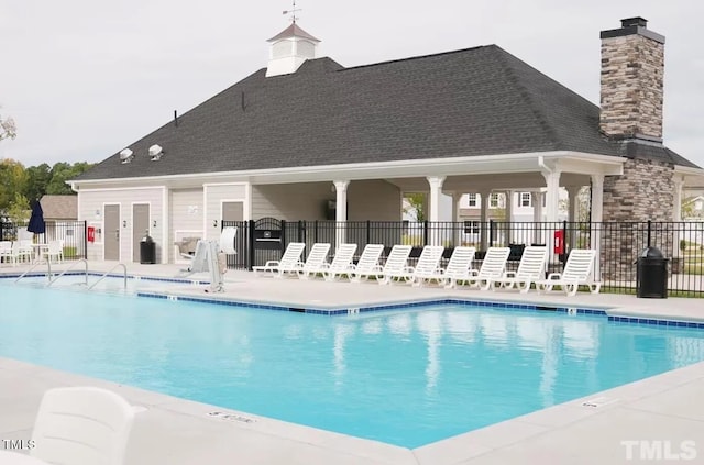 656 Dallas Rose Dr, Wendell, NC 27591 - pool featuring a patio area and fence
