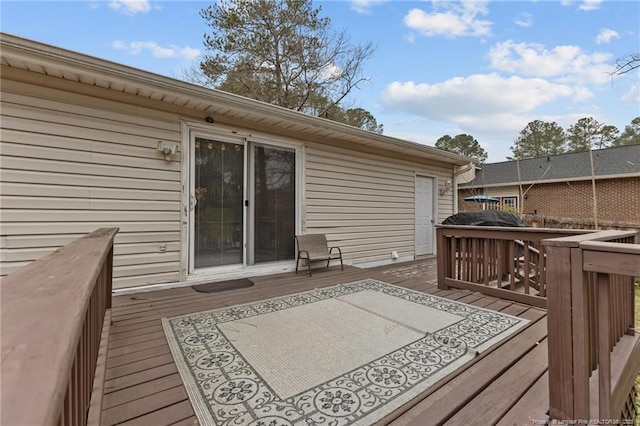 view of wooden deck