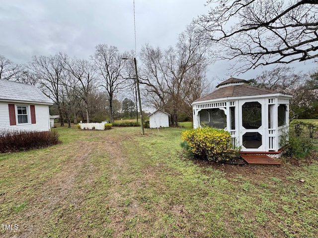 4715 Jacksontown Rd, Manson, NC 27553 - view of yard featuring an outbuilding and a gazebo