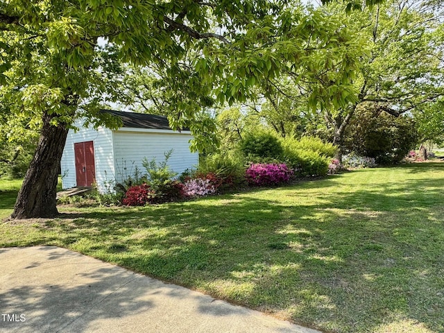 4715 Jacksontown Rd, Manson, NC 27553 - view of yard featuring an outbuilding