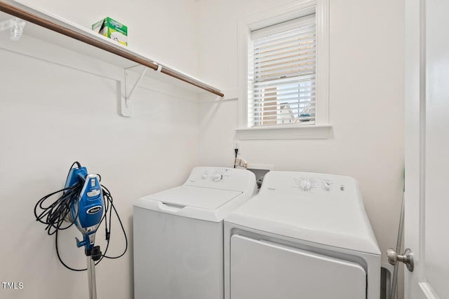 laundry room featuring washer and dryer