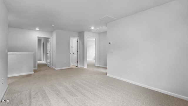 1005 Ocean Ct, Carthage, NC 28327 - carpeted spare room with recessed lighting and attic access
