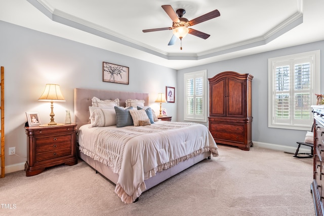 50 Lockamy Ln, Youngsville, NC 27596 - bedroom featuring multiple windows, crown molding, and a raised ceiling
