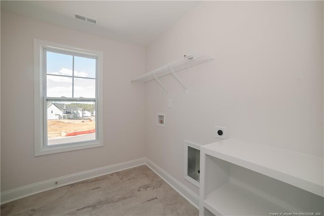 333 Edwinstowe Ave, Fayetteville, NC 28311 - laundry area featuring electric dryer hookup, baseboards, and hookup for a washing machine