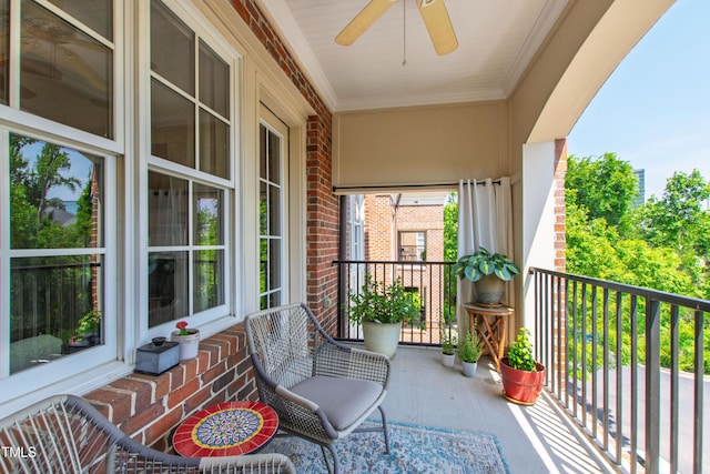 340 Allister Dr Unit 201, Raleigh, NC 27609 - balcony featuring covered porch and a ceiling fan